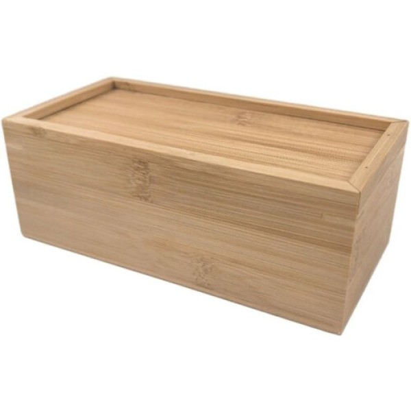 Wooden Expandable Storage Box with Lid for Cosmetics and Small Items - Large Size, Durable Material, Modern Design